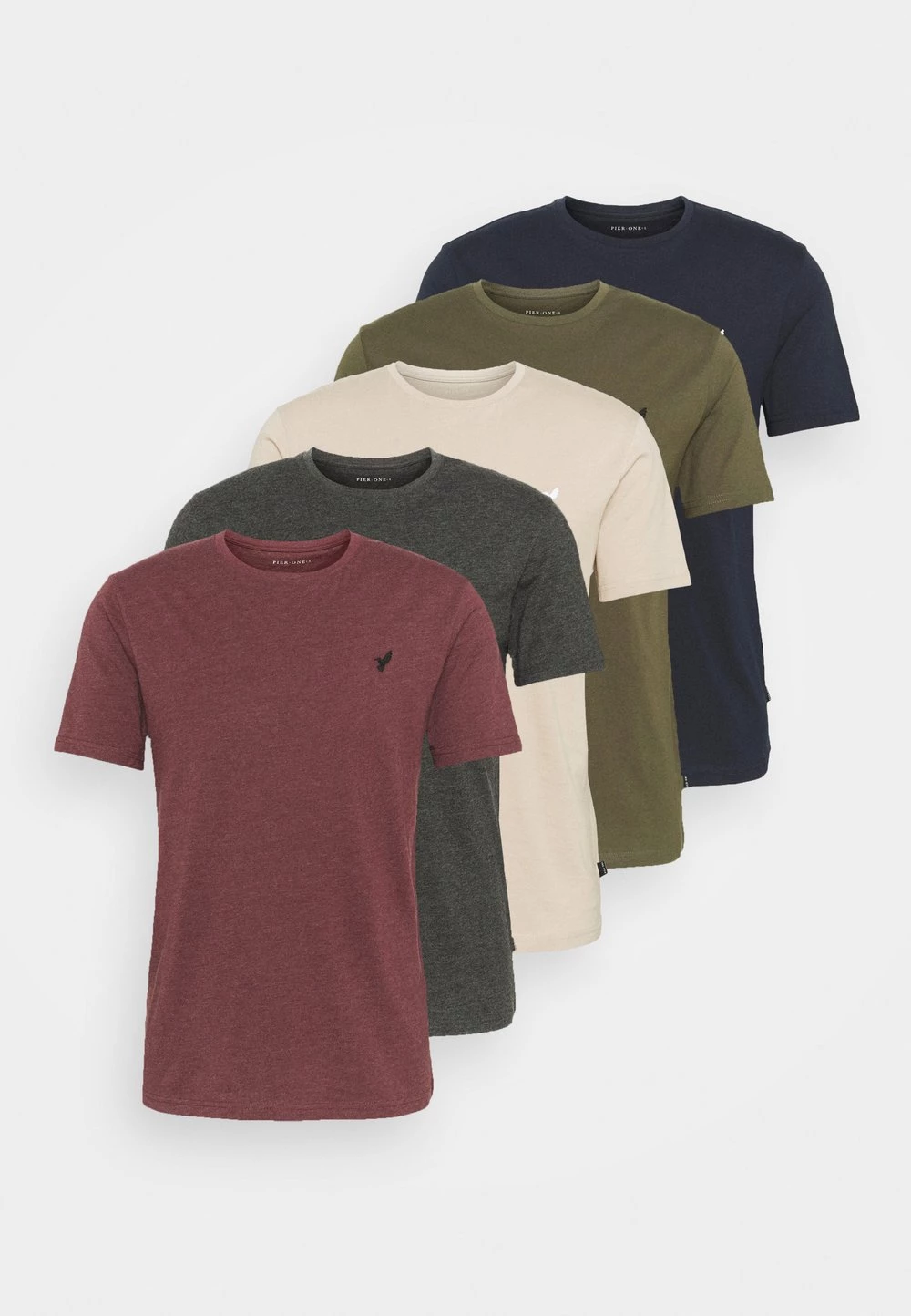 Pier One 5 PACK - T-shirt basique Prix Gelé t-shirts col rond homme 11 Pier One 5 PACK - T-shirt basique Prix Gelé t-shirts col rond homme – Image 9