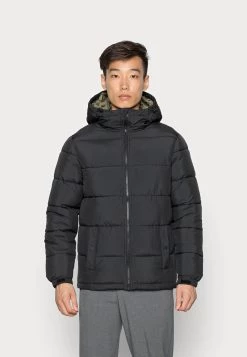 Pier One BASIC PUFFER JACKET WITH CONTRAST HOOD - Veste d'hiver Prix Accessible vestes capuche homme