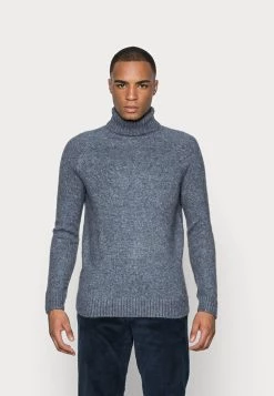 Pier One Un Tarif Préférentiel ESSENTIAL WINTER TURTLENECK / 512 - MOTTLED BLUE - Pullover pulls et gilets col roulé homme