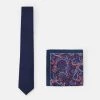Authentique 100% Pier One SET - Cravate pochettes de costume paisley/cachemire homme