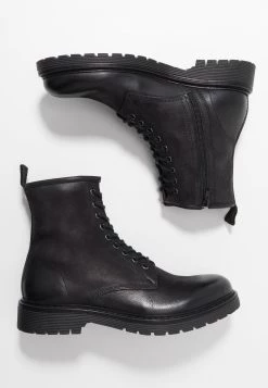 Pier One LEATHER - Bottines à lacets Haute Qualité bottes rond homme -Pas Cher Pier One Boutique 71bd6e38914c4122afe1ca48ea5bec6a