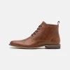 Prix Sympa Pier One LEATHER - Bottines à lacets - camel bottes rond homme