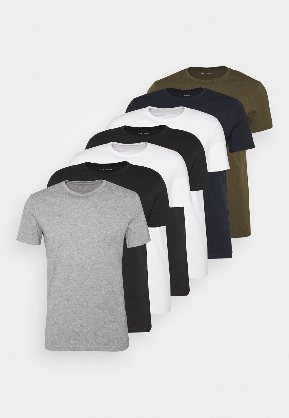 Pier One Soldes En Ligne 7 PACK - T-shirt basique t-shirts col rond homme 8 Pier One Soldes En Ligne 7 PACK - T-shirt basique t-shirts col rond homme – Image 6