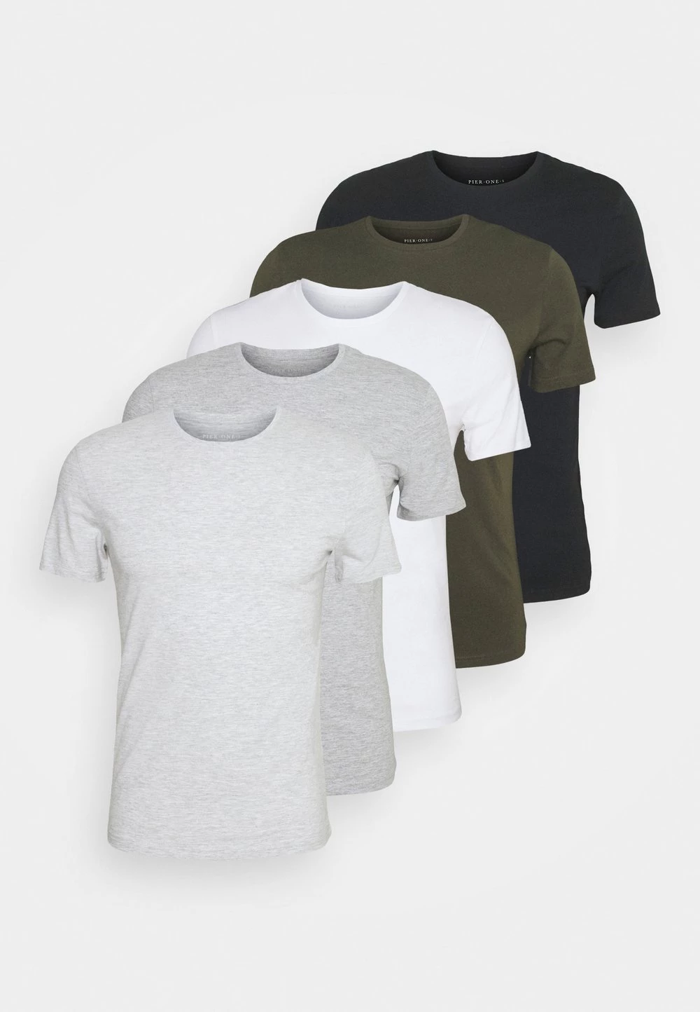 Pier One 5 PACK - T-shirt basique Bas Prix t-shirts col rond homme 10 Pier One 5 PACK - T-shirt basique Bas Prix t-shirts col rond homme – Image 8