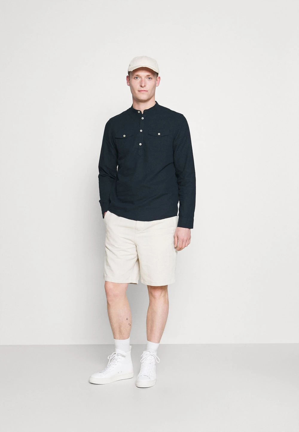 Pier One Qualité Supérieure Chemise chemises col mao homme 4 Pier One Qualité Supérieure Chemise chemises col mao homme – Image 2