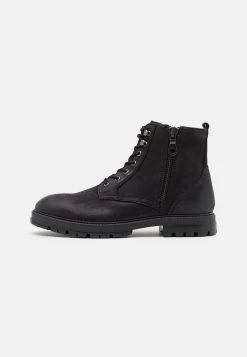 Pier One Vendre-Réclame LEATHER - Bottines à lacets bottes rond homme
